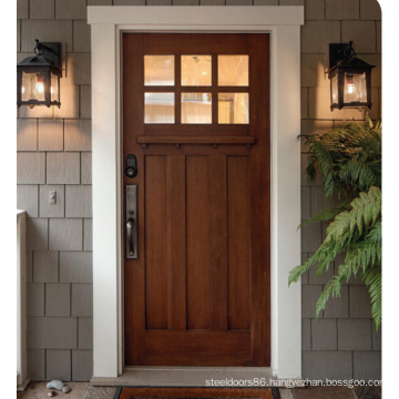 China Supplier Exterior Doors Pure Solid Wooden Door